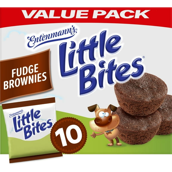 Little Bites Fudge Brownies, 10 packs, Real Chocolate Mini Muffins, 18 oz Multipack