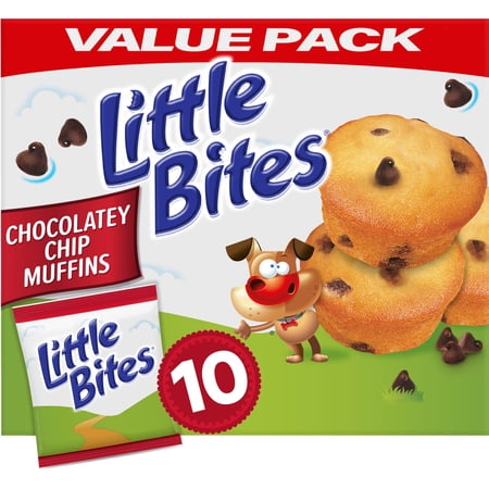 Little Bites Chocolatey Chip Muffins, 10 packs, Made with Real Chocolate Chip Mini Muffins, 15 oz Multipack