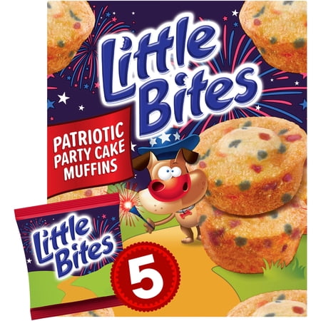 Little Bites Party Cake Muffins, 5 packs, Cake and Sprinkles Mini Muffins, 7.5 oz Multipack