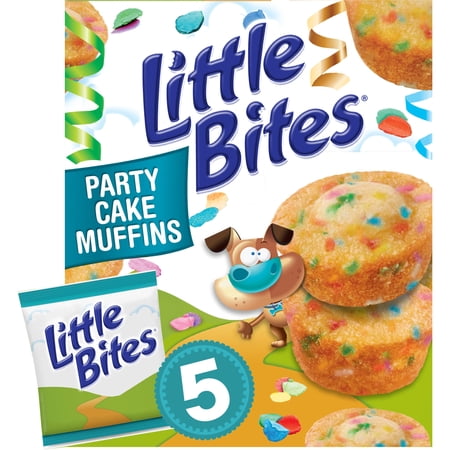 Little Bites Party Cake Muffins, 5 packs, Kosher Dairy Cake and Sprinkles Mini Muffins, 7.5 oz Multipack