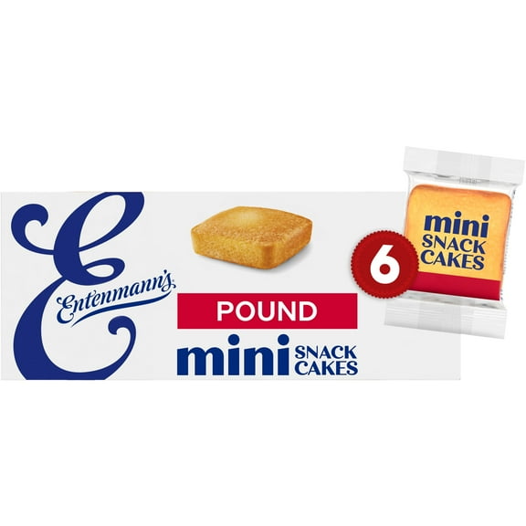 Entenmann's Pound Mini Snack Cakes, 6 packs, 8.25 oz Multipack