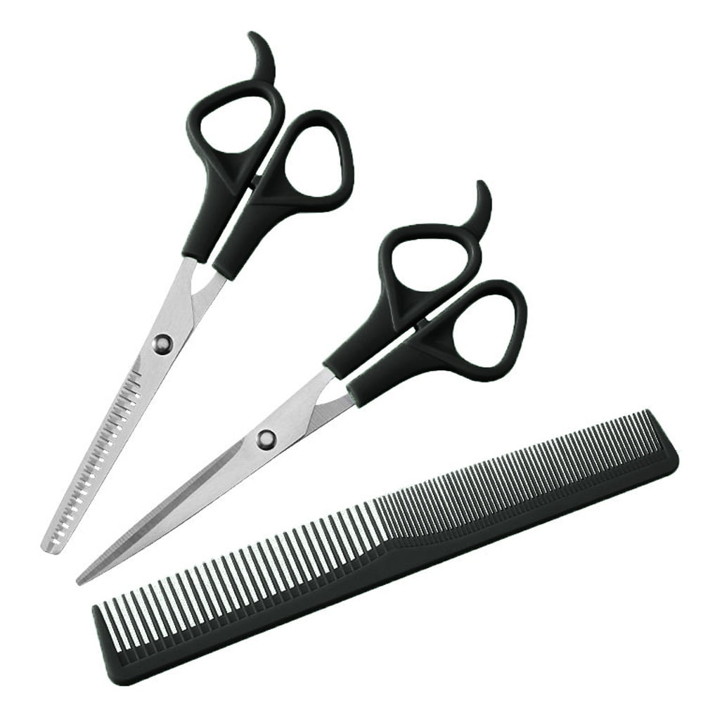 ENTASSER Hair Cutting Scissors Shears Kit, Hairdressing Scissors Set for Men Women Pets Home Salon Barber Cutting Kitblack