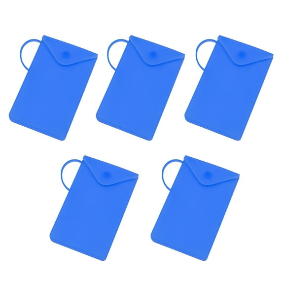 ENTASSER Mask Storage Clip Holder Face Masks Case Foldable Storage Bagblue