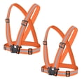 thumbnail image 1 of ENTASSER Reflective Vest Running Gear 2Pack, High Visibility Adjustable Safety Vest for Night Cycling,Jogging,Dog WalkingOrange-red, 1 of 5
