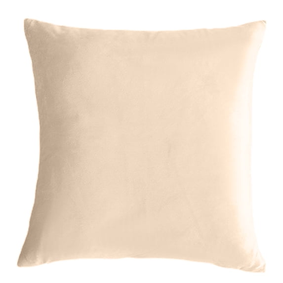 ENTASSER Velvet pillow cover for sofa, decorative solid square cushion cover for bedroom car.champagne40*40cm