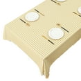 thumbnail image 1 of ENTASSER Waterproof, oil-proof, splash-proof PVC tablecloth for dining tablelight yellow lattice (straight edge)90*90, 1 of 5