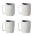 thumbnail image 1 of ENTASSER White Polypropylene Coffee & Milk Mug Set of 4, 1 of 5