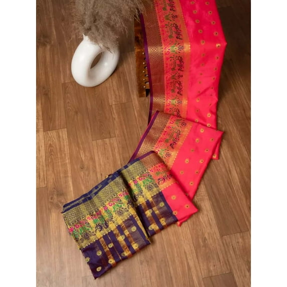 ENTELLUS | Cotton Silk Gold Zari Saree