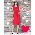 thumbnail image 1 of ENTELLUS | Western V Neck Stripped, Imitation Button, Wrap Dress, 1 of 3