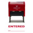 thumbnail image 1 of ENTERED with Date Line Self Inking Rubber Stamp (Red Ink) - Medium, 1 of 1