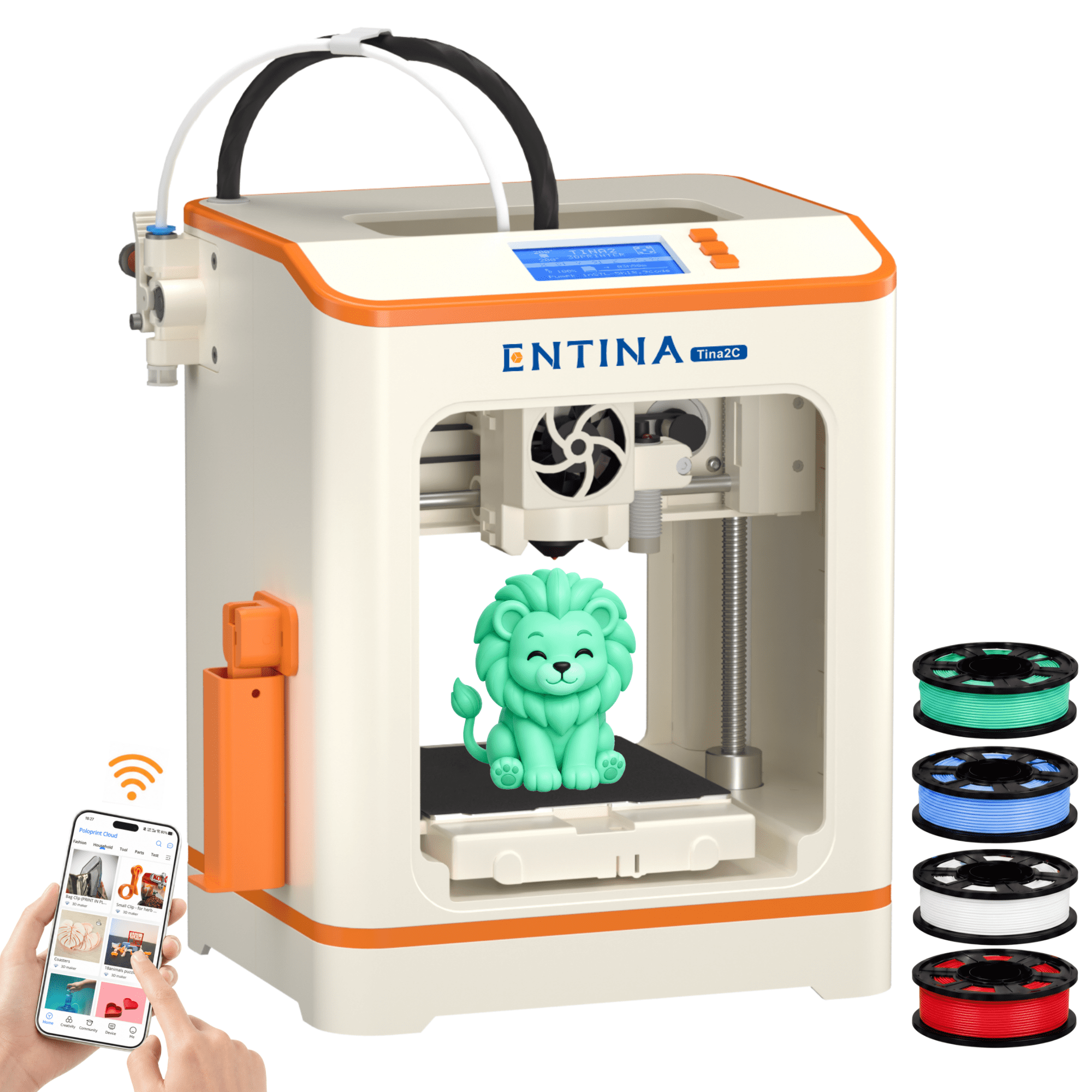 ENTINA Mini 3D Printer With 4 Colors PLA Filament Fast Printing For Beginners: What Stands Out on Walmart