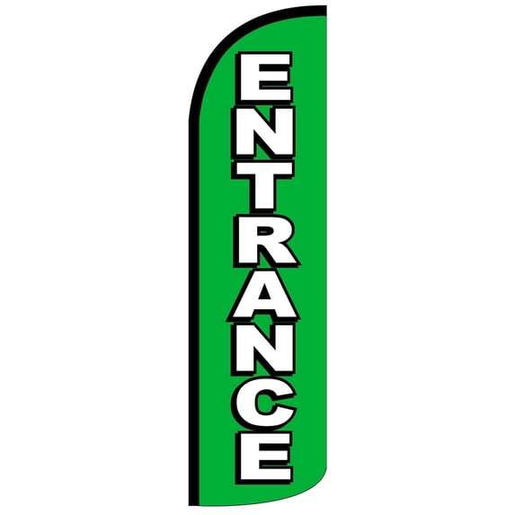 ENTRANCE Windless Flag (Hardware Not Included) |Advertisement /Business ...