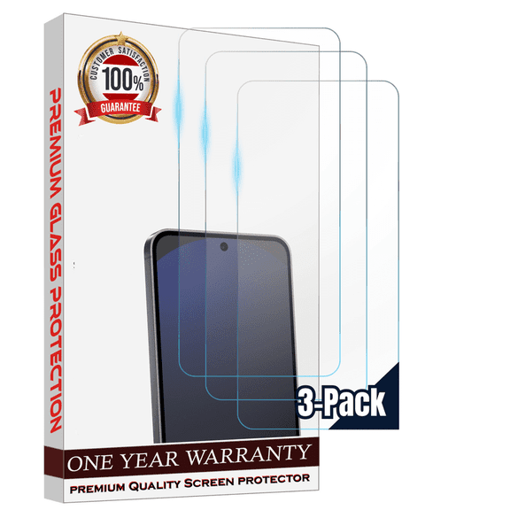 ENTRONIX 3-Pack of Screen Protector Compatible with Galaxy S24 FE , Clear Tempered Glass 9H Easy Installation