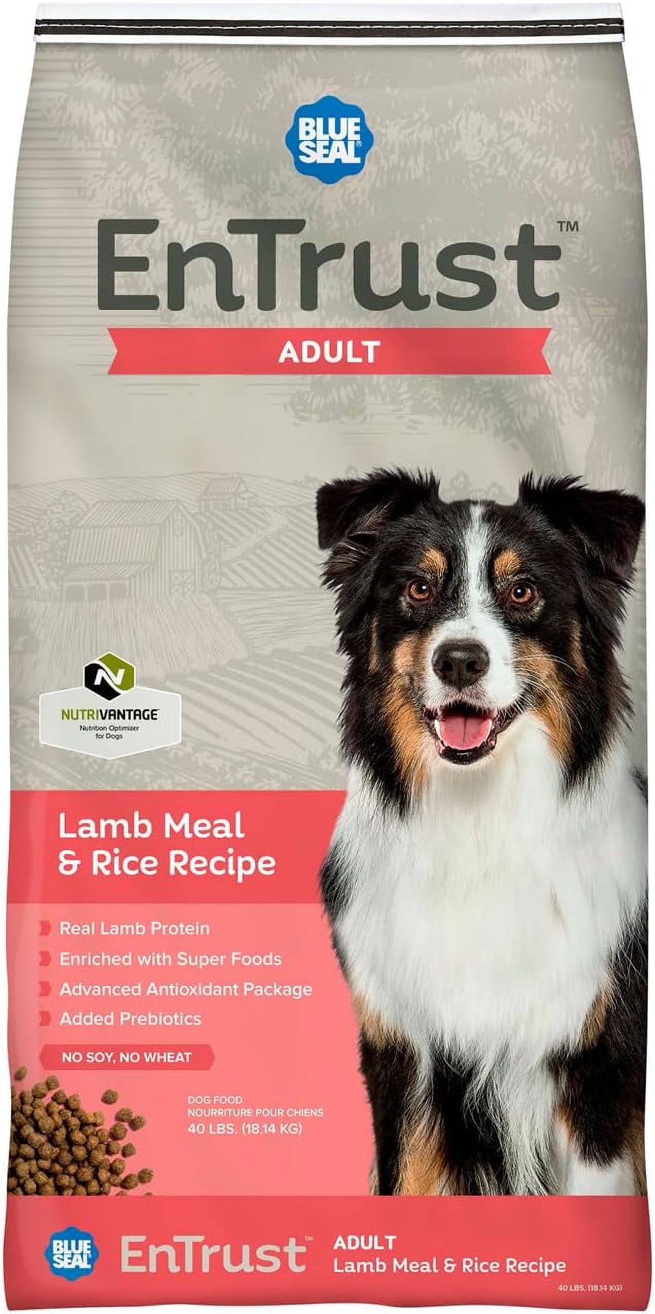 ENTRUST Adult Dog Food Real Lamb & Rice Enriched with Super Foods