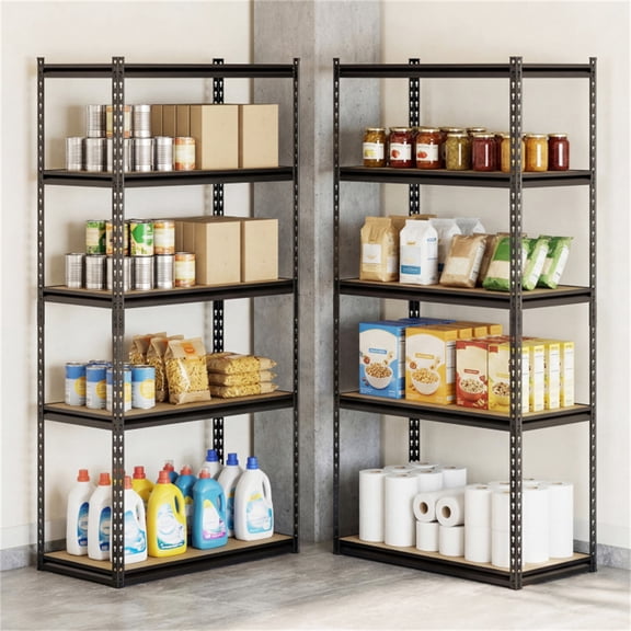 ENTU 5-Tier Heavy Duty Boltless Garage Shelving Unit  2200 lbs Capacity, Adjustable Storage Rack