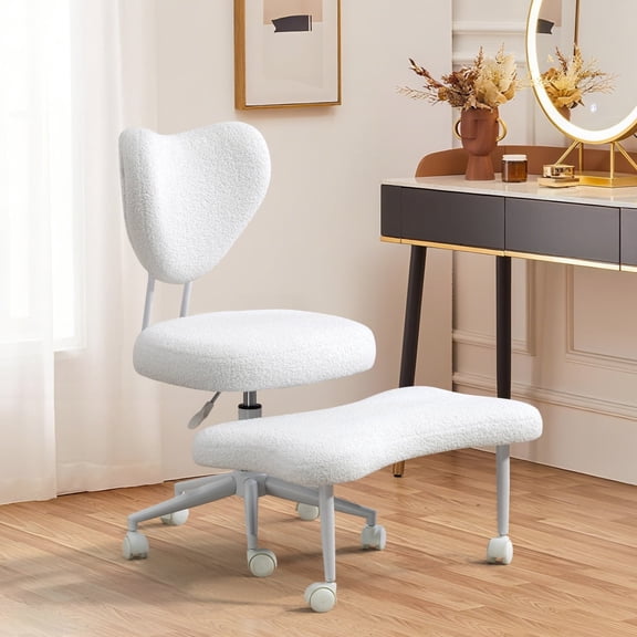 ENTU Ergonomic Cross Legged Meditation Chair Adjustable Height Beige