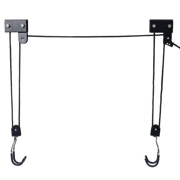 ENTU Kayak Hoist Garage Storage Canoe Lift 125 lb Capacity Rubber Coated Hooks Safety Lock Design
