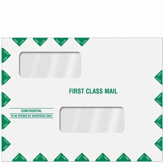 ENV201PS Double Window First Class Envelope Peel and Close 50 envelopes