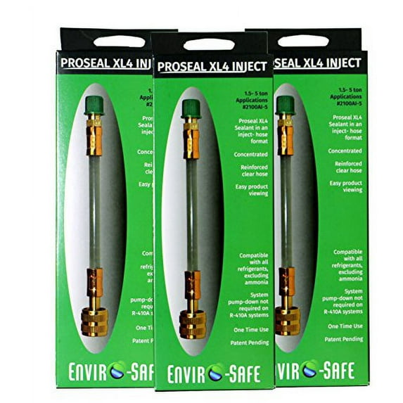 ENVIRO-SAFE Direct Inject ProSeal XL4 1.5-5 ton Inject Stop Leak R-22 Home Contractor 3 Pack #2100AI-5CP