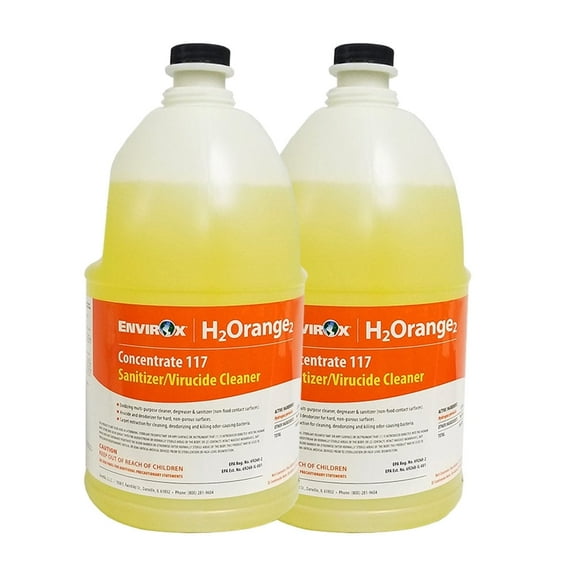 EnvirOx H2Orange2 Concentrate All Purpose Cleaners Pair, Orange, 1 Gallon, 2 Count, 2 Pack