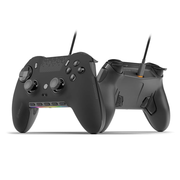ENVISION Wired V2 (2025) PC Only Gaming Controller  Anti-Drift Thumbsticks  Five Remappable G-Keys  Remappable Back Paddles  Black
