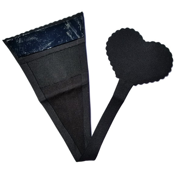 ENVY BODY SHOP No More Panty Lines Stickon Strapless Panties, Heart Shape, Black, Small