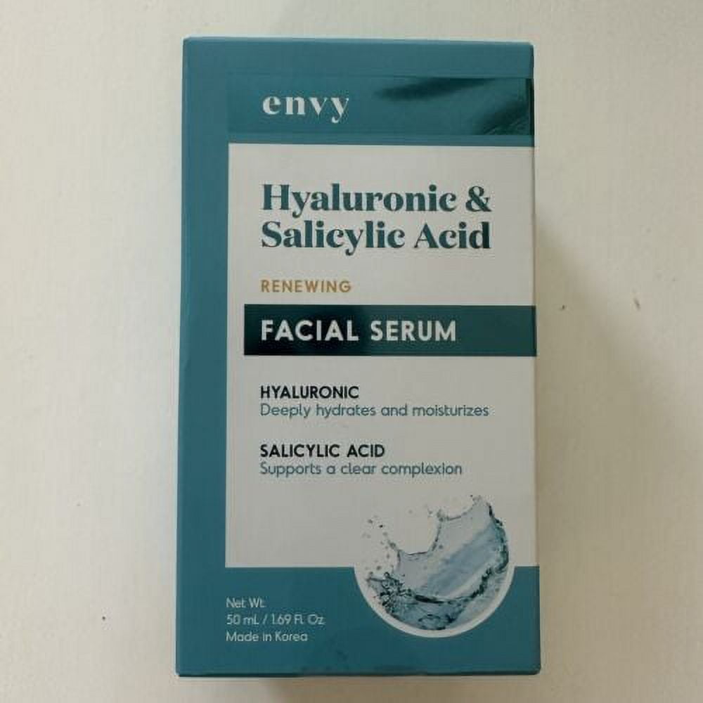 ENVY Hyaluronic & Salicylic Acid Renew Facial Serum Clear Skin Moisturizer 1.69