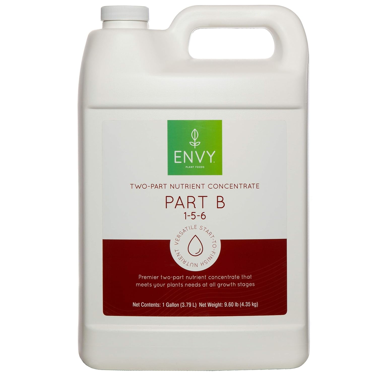 ENVY Part B (1-5-6) NPK - Part B of Two-Part Base Nutrient for Growing ...