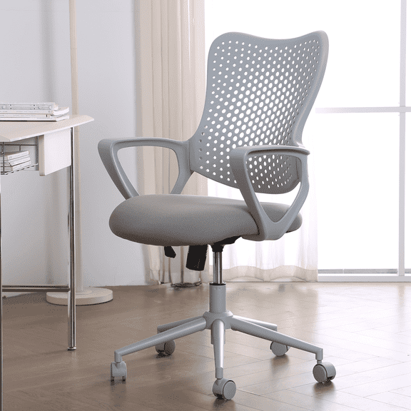 ENYLAY Ergonomic Office Chair, Breathable Mesh Computer Desk Chair with Armrests & Rolling Swivel, Butterfly Back Design Task Chair for Home Office, Adults Teens (Gray)