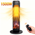thumbnail image 1 of ENYOPRO 1500W Electric Space Heater ,Portable Tower Ceramic Heater with Remote, 60° Oscillation, 1-12H Timer, Adjustable Thermostat, Energy-Efficient & Quiet for Home, Office & Bedroom, 1 of 9