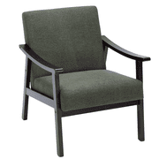 Sesslife Leisure Single Sofa, Modern Accent Chair with Gold Metal Legs, Modern Leisure Chair for Bedroom, Living Room, Black