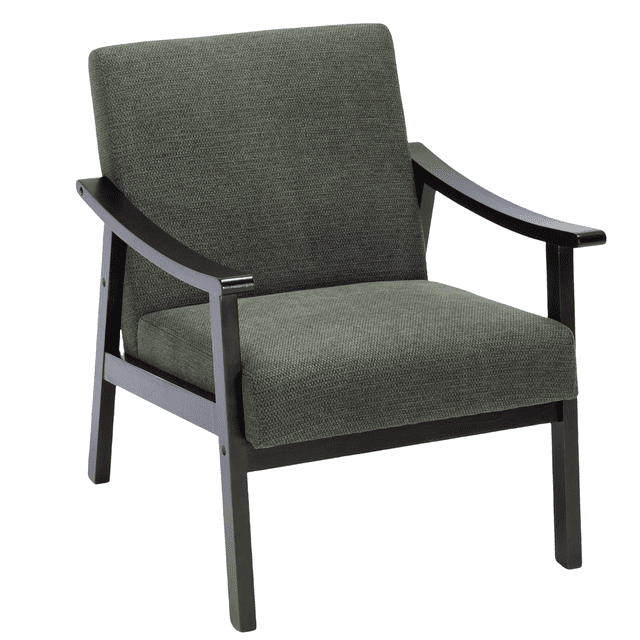 Sesslife Leisure Single Sofa, Modern Accent Chair with Gold Metal Legs, Modern Leisure Chair for Bedroom, Living Room, Black