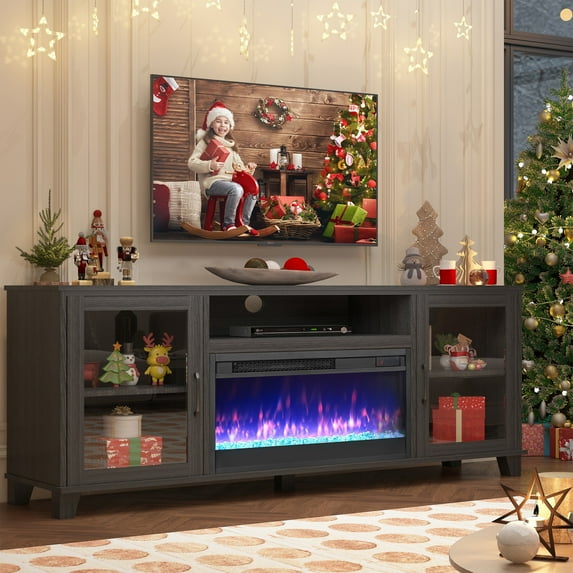 ENYOPRO Fireplace TV Stand for 60 Inch TV, TV Console with 23''Electric Fireplace, Console Entertainment Center Television Table for Living Room or Bedroom