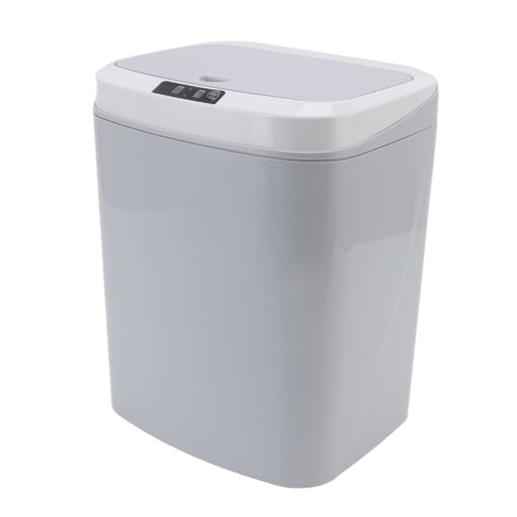 ENYOUNG 16L Smart Trash Can with Infrared Motion Sensor, Automatic Touchless Electric Garbage Can with Night Light for Bedroom, Bathroom, Kitchen, Gray, 13.0 x 10.4 x 8.5 inches / 33 x 26.5 x 21.5 cm