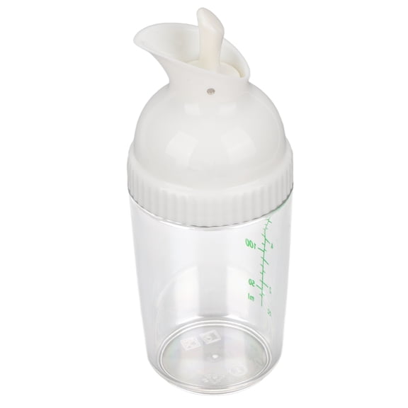 ENYOUNG 200ml / 6.76 oz Premium Salad Dressing Shaker BPA Free Leakproof Salad Dressing Container Jar with Airtight Lid for Kitchen Sauce Dispenser White