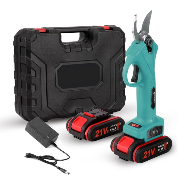 ENYOUNG 21V Cordless Electric Pruning Shear, 1 inch / 25.4 mm Cutting Capacity, 1200mAh Battery Powered Branches Cutter, Blue EU Plug
