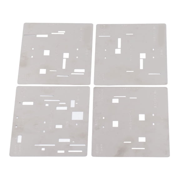 ENYOUNG 4 Pcs Screen Cable Protection Stencil Stainless Steel LCD Touch IC Protection Template for iPhone 11 12 13 Pro Max Cell Phone Logic Board Reballing Repair Tool Kits (10 inches / 25.4 cm)