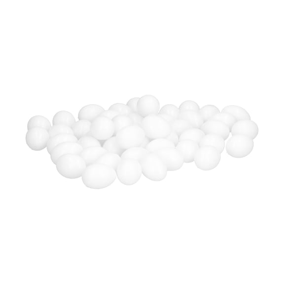ENYOUNG 50 Pcs Pigeon False Eggs Plastic Solid Simulation Dummy Eggs for Dove Breeding Hatching, White (1.57 inches / 4 cm)