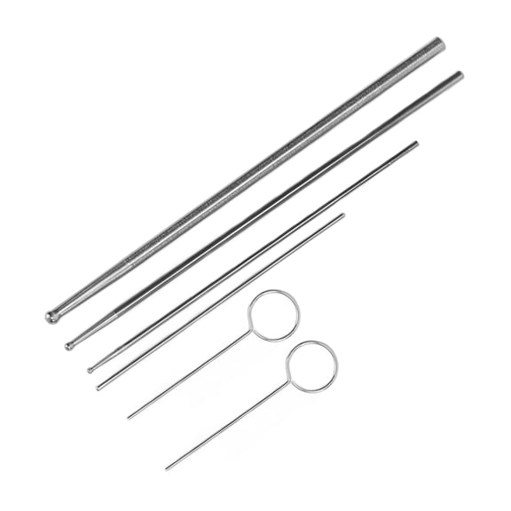ENYOUNG 6PCS Snake Probe Kit Stainless Steel Round Head Reptile Sexing Probe Set, 7.48 inches / 19 cm