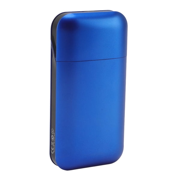 ENYOUNG Adjustable Height Cigarette Case Holder for Thick and Thin Cigarettes, Dual Use Lighter Split Storage Box, Blue (4.7 x 2.4 inches / 12 x 6 cm)