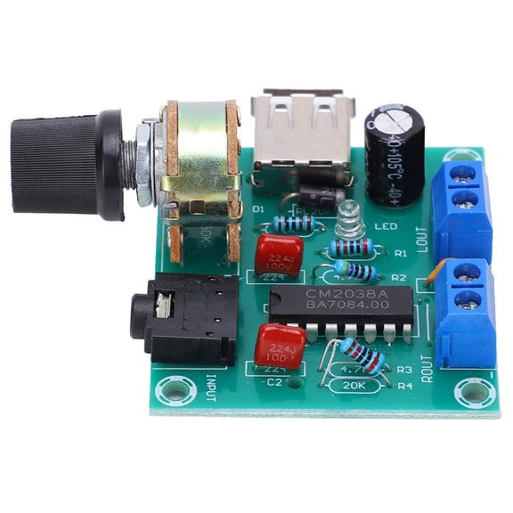 ENYOUNG Amplifier Board Module USB Built in Overheating Protection Circuit PM CM2038 DC2-6V