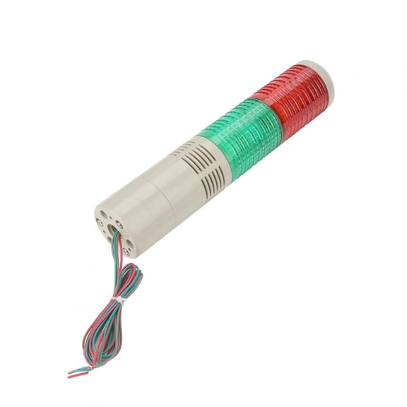 ENYOUNG BEM-50-2U-D 220VAC LED Industrial Stack Warning Light with Clear Warning Buzzer 1-Pack