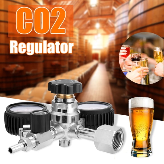 ENYOUNG Beer CO2 Keg Regulator Safety Pressure Relief Valve 0-3000 PSI Tanks Pressure Dual Gauges