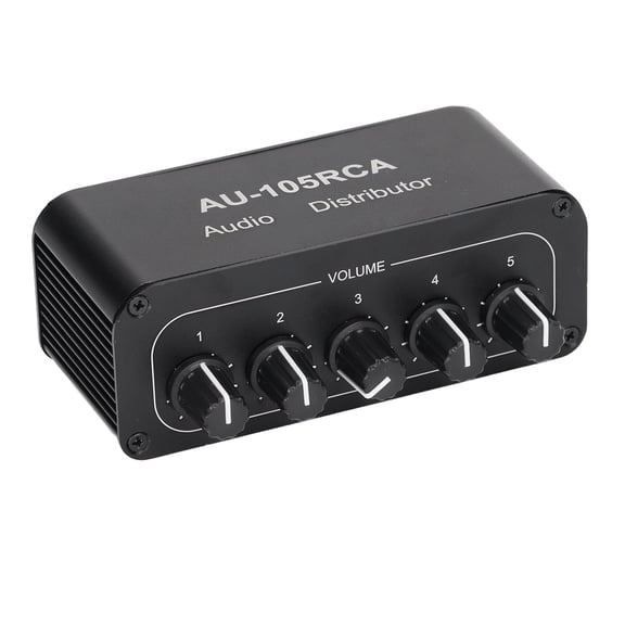 ENYOUNG Bi Directional Audio Switcher High Fidelity 5 Way Audio Switch Splitter for Multimedia Conference Room