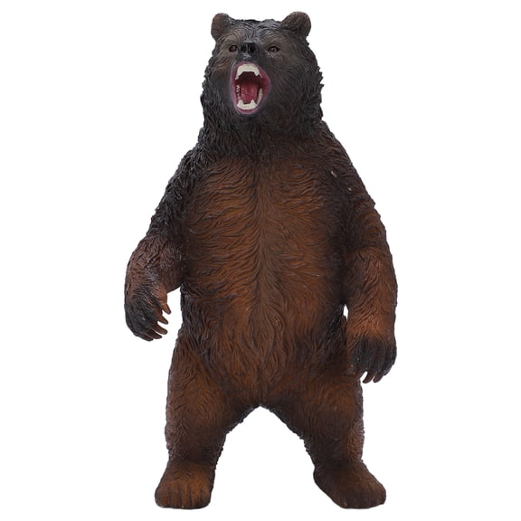 ENYOUNG Brown Bear Figurine Lifelike Appearance Durable Plastic Stimulate Imagination Educational Plastic Bear Toy For Kids Decoration Home Wildlife Showcase Gift 7.08 inches / 18.00 cm