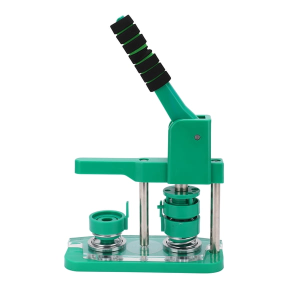 ENYOUNG Button Maker Machine Unique Design 32mm / 1.3 inches Easy Install Badge Press Green Pin Punch Maker for Child Craft and DIY Buttons Starter Kit