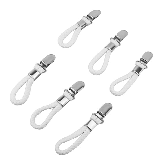 ENYOUNG Cotton Loop Stainless Steel Towel Hanging Clips Hook Holder Hanger for Bathroom Kitchen, Rust Resistant Metal Towel Clips Pack of 6 (11.0 x 11.0 x 2.0 inches)
