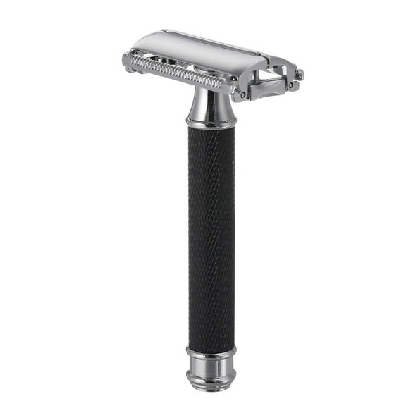 ENYOUNG Double Edge Safety Razor Classic Butterfly Open Men's Shaving Tool Reusable Alloy Manual Shaver for Precision Face Cleaning, Includes Textured Handle