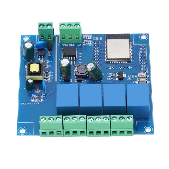 ENYOUNG ESP32 Development Board WiFi Bluetooth 4 Way Relay Module Programmable Resettable Wireless Microcontroller Processor For Smart Home IoT Projects 5.91 inches / 15 cm