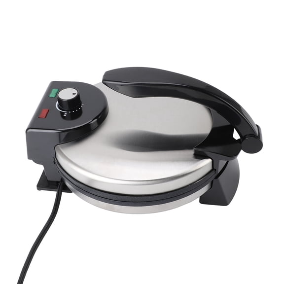 ENYOUNG Electric Tortilla Maker 10 inches / 25.4 cm Non-Stick Roti Maker Machine, 1100W Stainless Steel Crepe and Pancake Presser with Knob Temperature Control for Tacos, Chapati, Pit